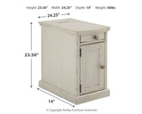 Laflorn Chairside End Table with USB Ports & Outlets