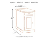 Laflorn Chairside End Table with USB Ports & Outlets