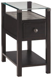 Diamenton Chairside End Table with USB Ports & Outlets