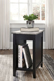 Diamenton Chairside End Table with USB Ports & Outlets