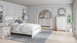 Altyra Upholstered Panel Bookcase Headboard