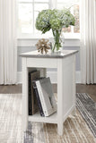 Diamenton Chairside End Table with USB Ports & Outlets
