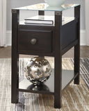 Diamenton Chairside End Table with USB Ports & Outlets