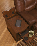 Laflorn Chairside End Table with USB Ports & Outlets