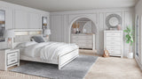 Altyra Upholstered Panel Bookcase Headboard