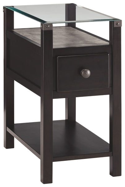 Diamenton Chairside End Table with USB Ports & Outlets